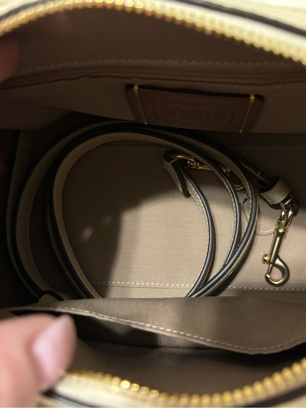 NWT Coach Rowan Leather Satchel and Card Case Wallet Set - Oat - Picture 9 of 15